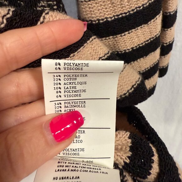 Aldo Martins Cream and Black Sweater U.S. Size 8 - Picture 5 of 9